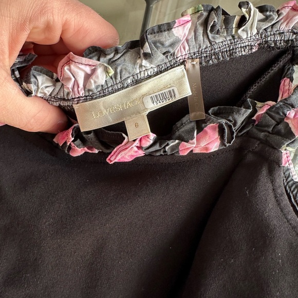 LoveShackFance Tiered  Floral Black Dress Size 6 - Picture 5 of 5